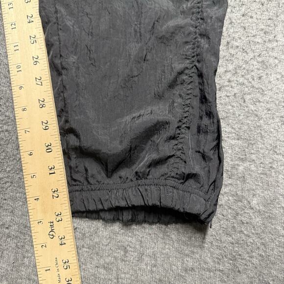 Vintage Reebok Track Pants Men's XL Black Loose Fit Ankle Zip Windbreaker Y2K - Picture 6 of 6